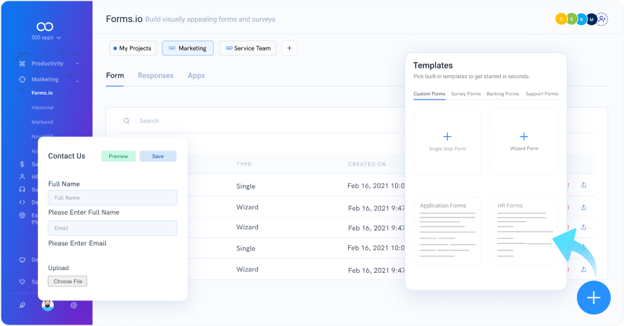 Best Form Builder | Forms.io by 500apps