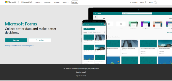 Microsoft Forms- Free Online Survey Maker