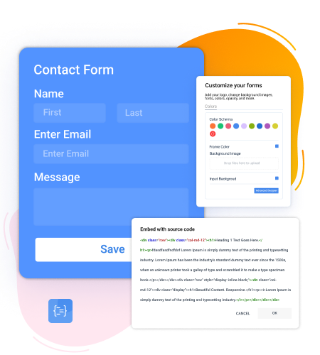 Embed Forms in Website - Try Now! | Forms.io by 500apps