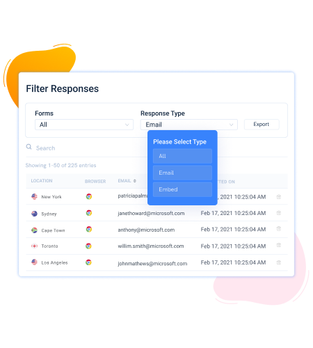 filter responses