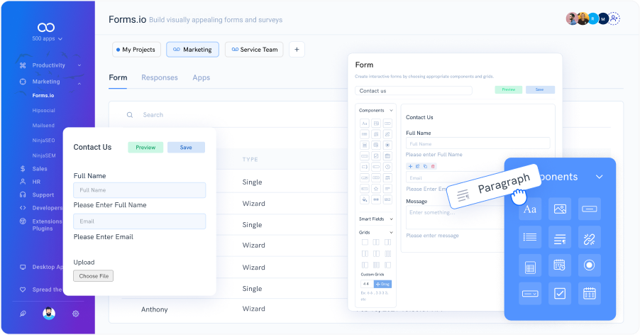 Form Designer | Forms.io by 500apps