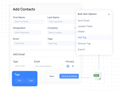 collect new leads & contacts
